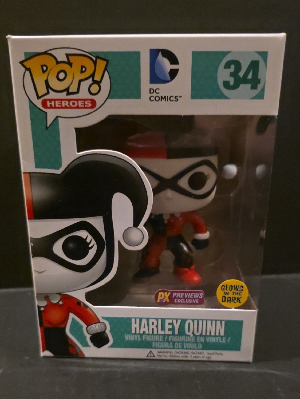 Funko Pop! Heroes Harley Quinn Vinyl Figure — Black, White, Red